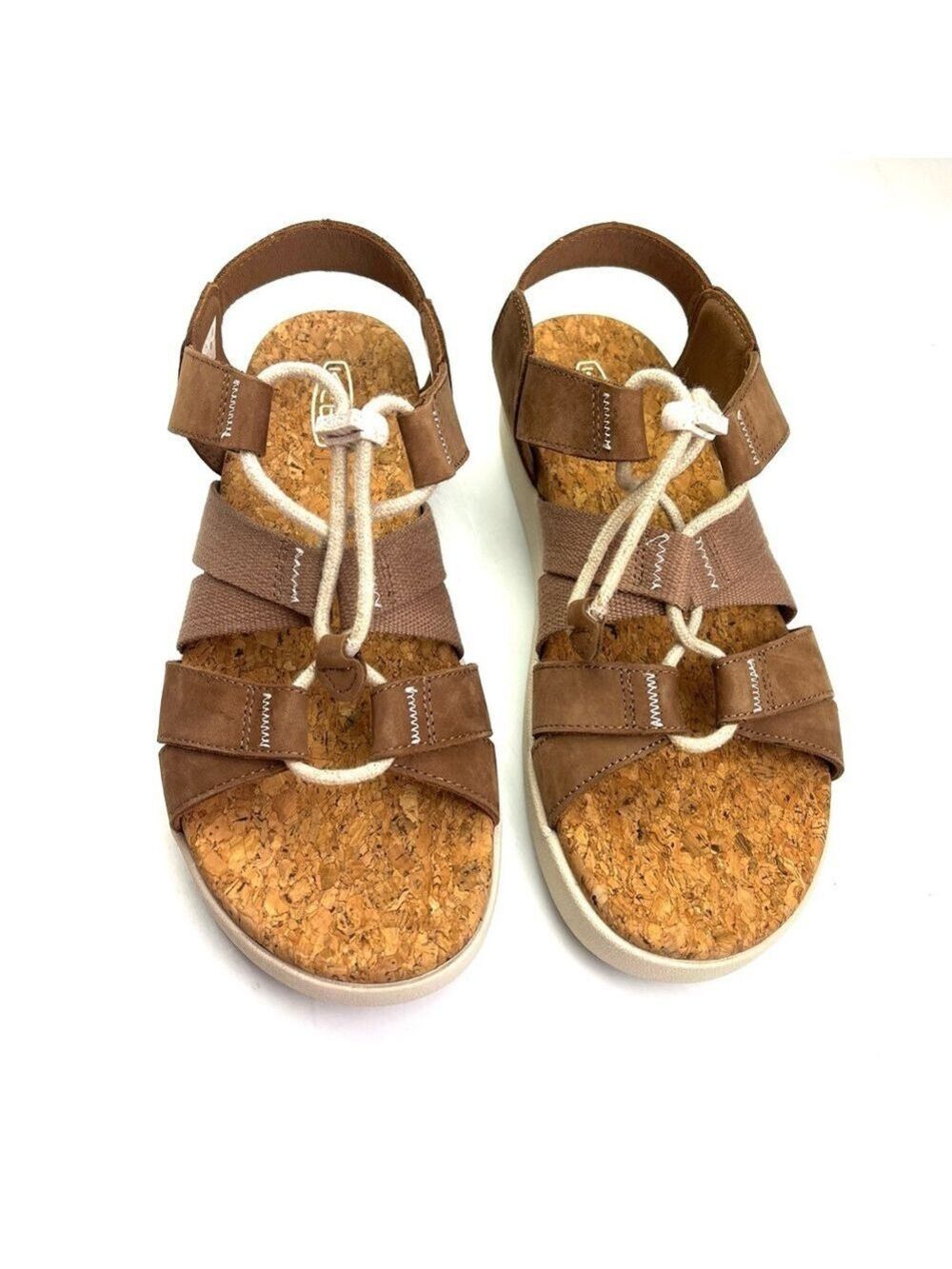 New Keen Elle Mixed Strap Casual Sandals Toasted Coconut/Birch size 9 - Picture 3 of 9